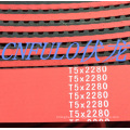 Coated Timing Belt, Red Rubber Timing Belt, T5*2280